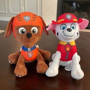 Nickelodeon’s Paw Patrol Zuma and Marshall Chocolate Lab and Dalmatian 10” tall